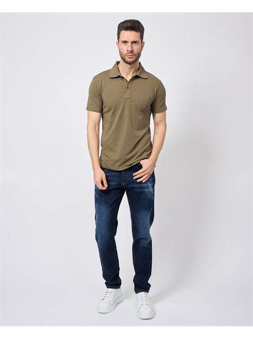 Polo verde Yes Zee a 3 bottoni YES ZEE | T782-TA000905